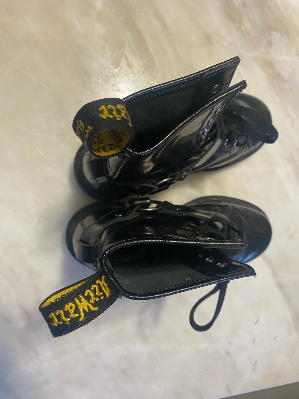 Dr. Martens 1460 Harness Black Leather Combat Boots Buckle Detail UK 3 US L 5 - Picture 5 of 10